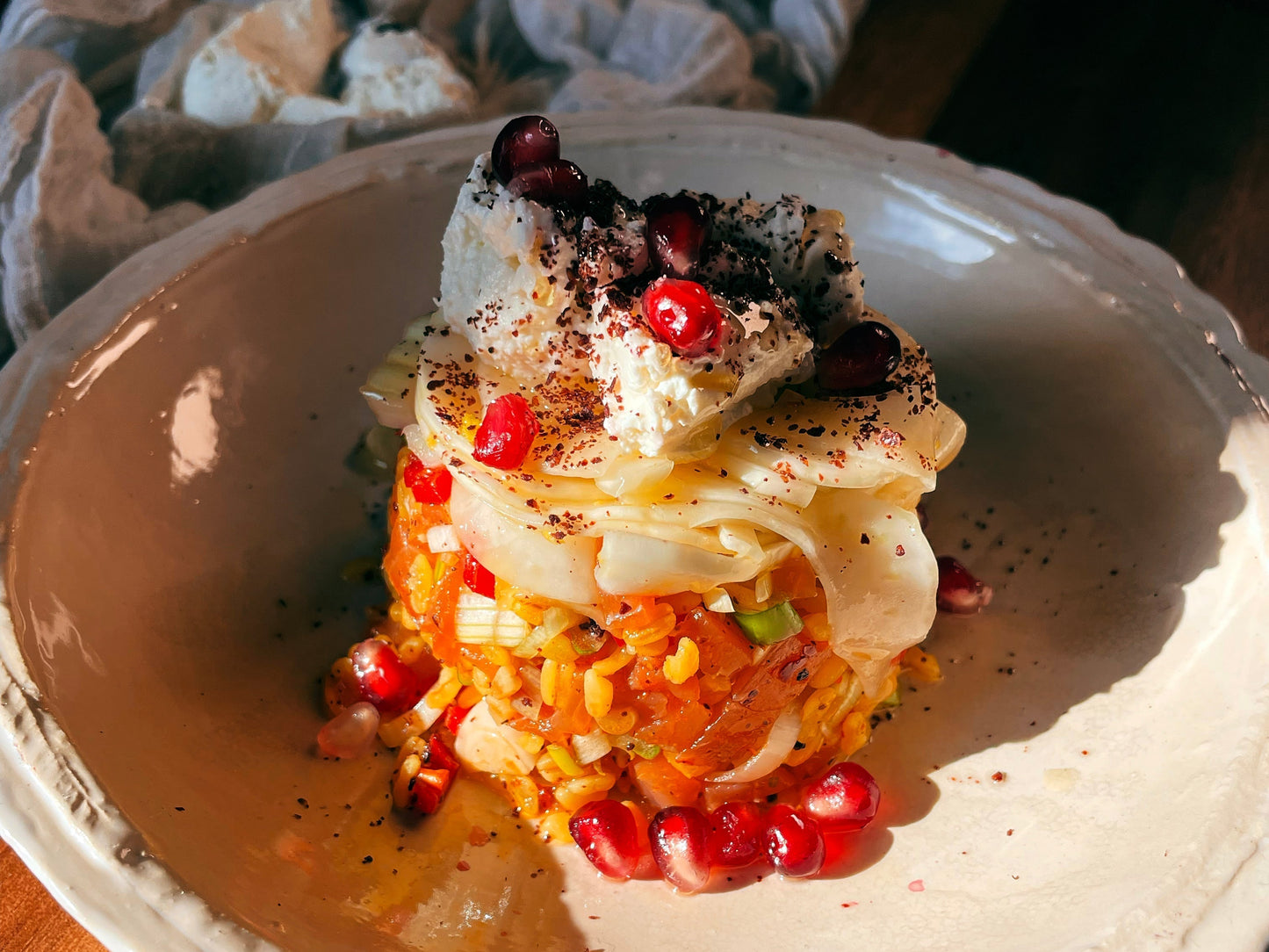 Smoked Salmon Tartare With Bulgur and Labneh