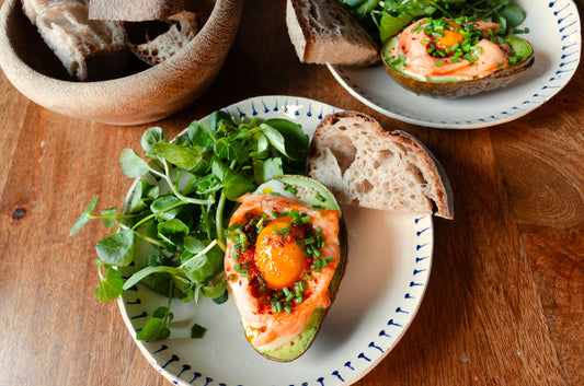 Baked Avocado with Smoked Salmon