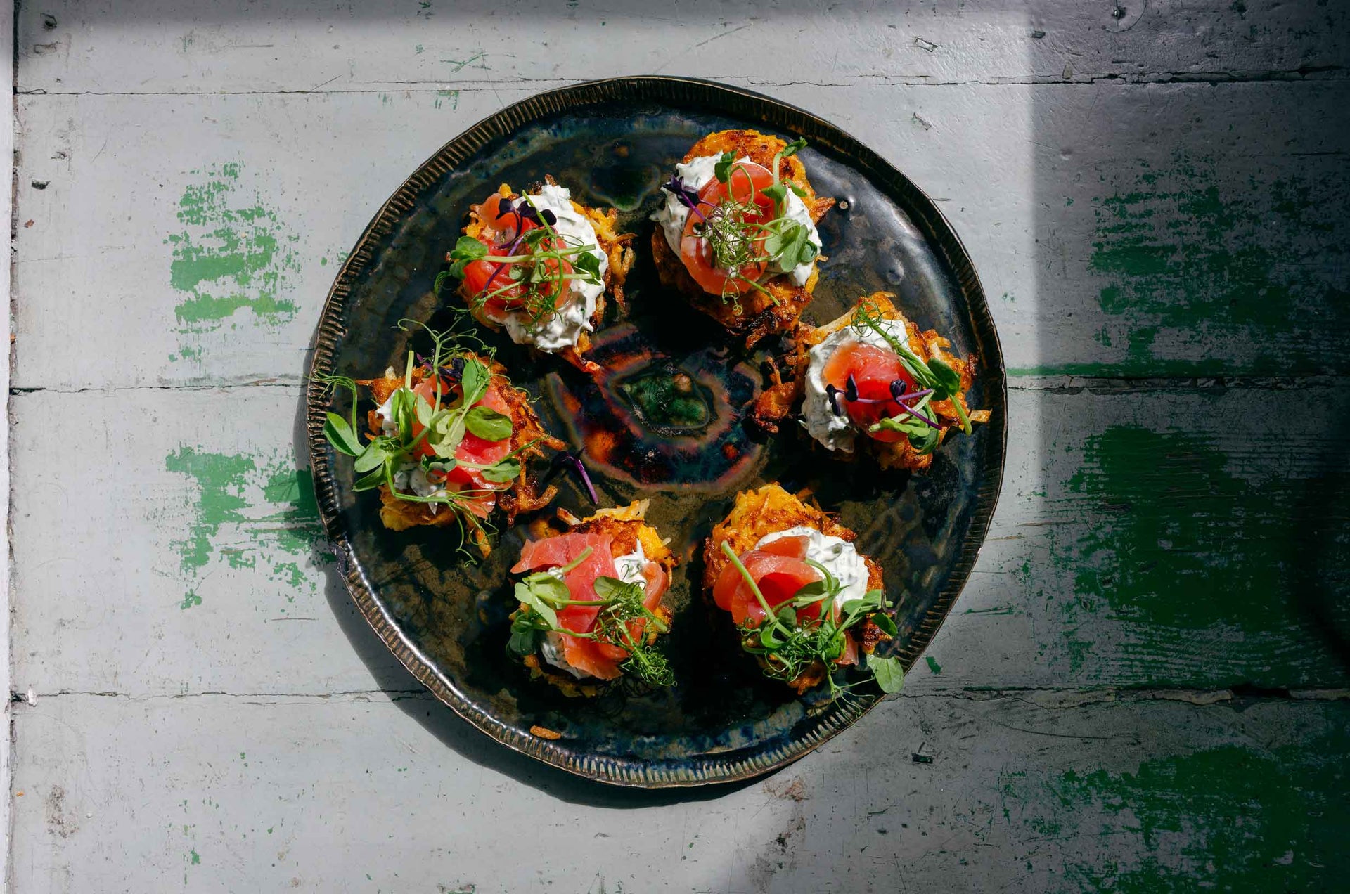 Butternut Squash&aPotato Rösti with Smoked Salmon