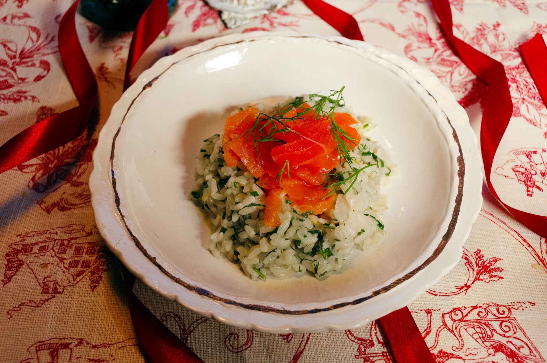Risotto with Dill, Chives and Smoked Salmon