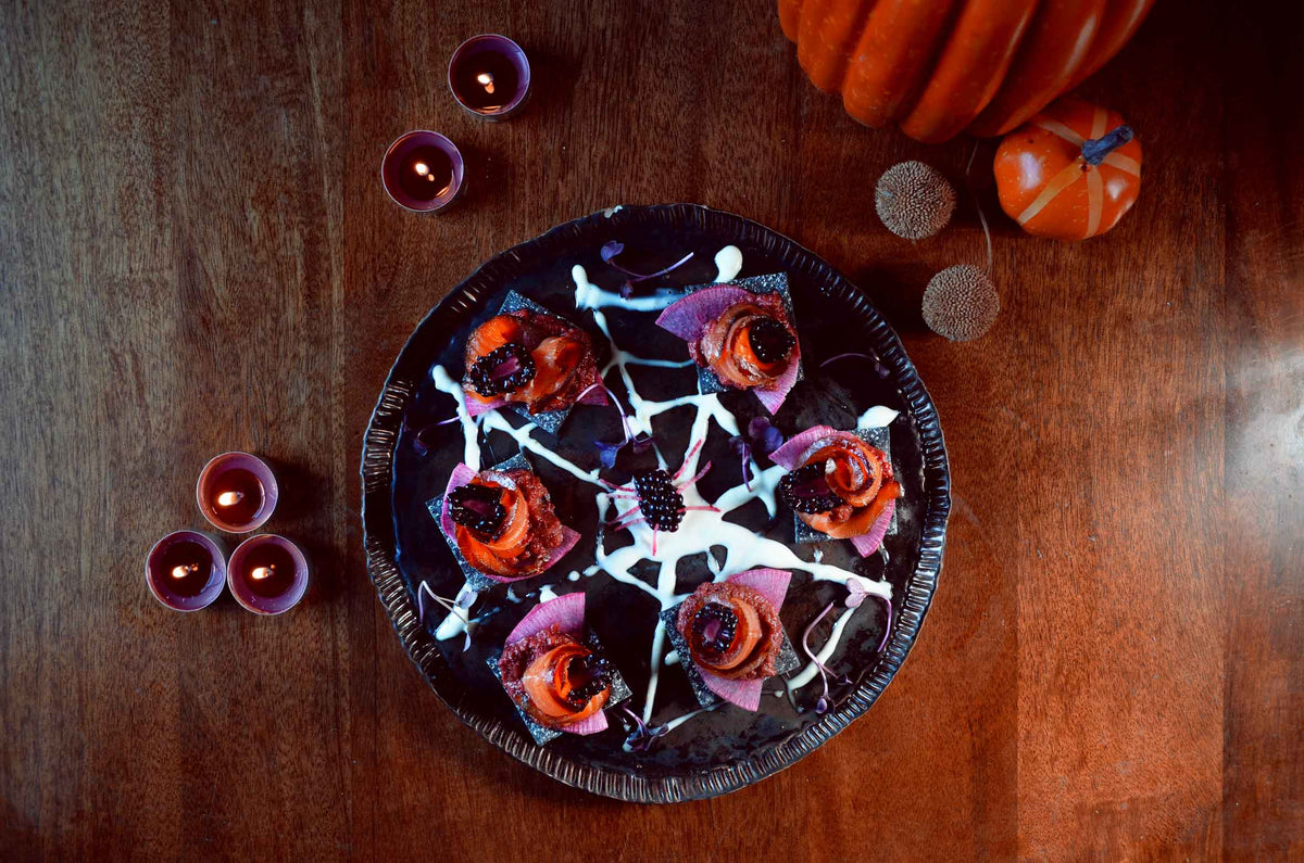 Halloween platter with Whisky&Soy Smoked Salmon
