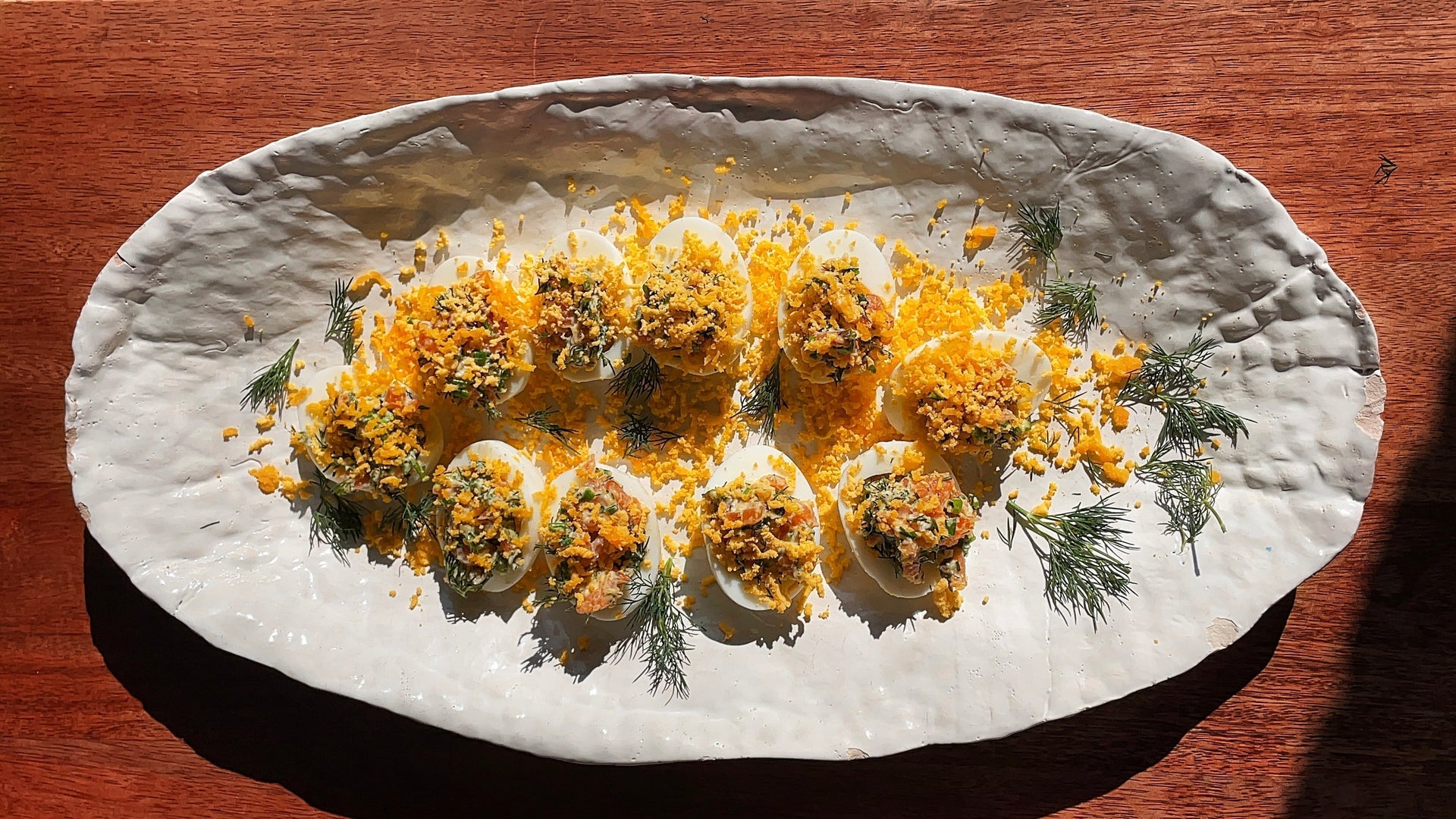 Easter Mimosa Eggs With Smoked Salmon