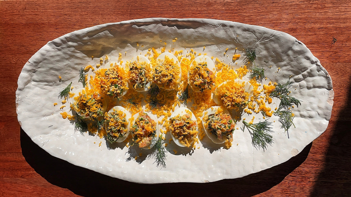 Easter Mimosa Eggs With Smoked Salmon