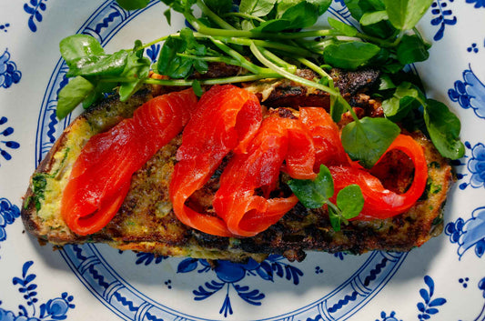 Miso French Toast with Smoked Trout