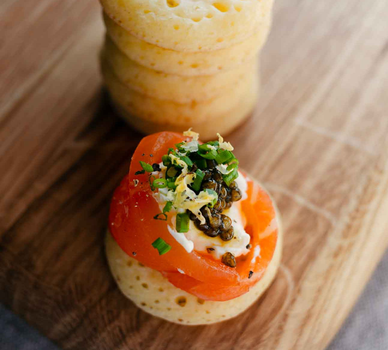 Blinis & Caviar Canapés, x16